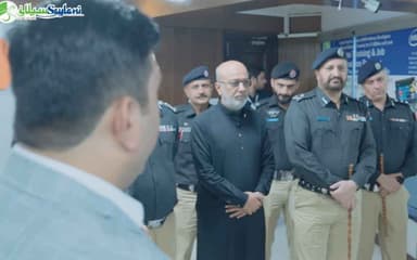 Javed Alam Odho, Additional IG Karachi, at Saylani Head Office.